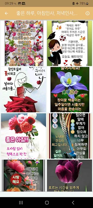 좋은 하루, 아침인사, 저녁인사, 예쁜 인사이미지! Screenshot 3