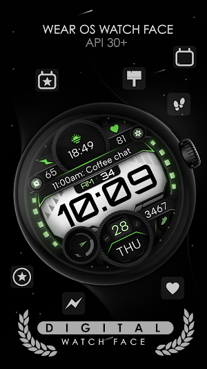 Dream 136 digital watch face Screenshot 1