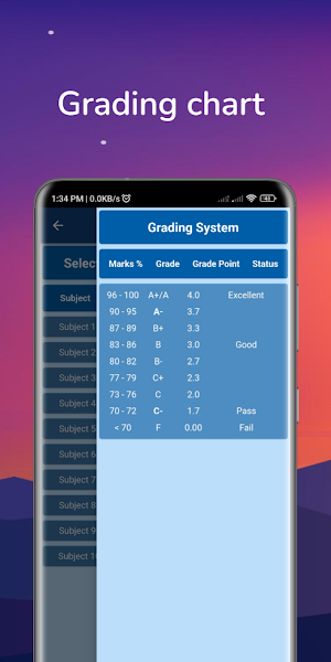 UMT GPA CGPA Calculator Screenshot 1
