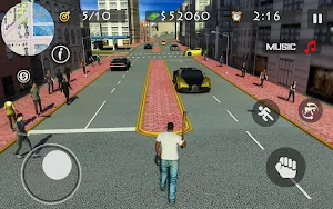 Crime Car City Gangster Shooting Screenshot 2