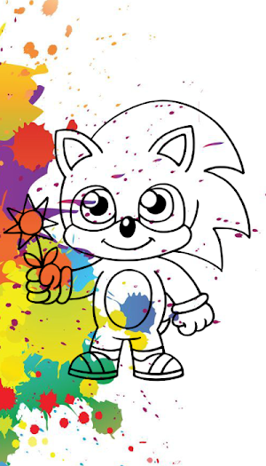 Soni coloring games hedgehog Screenshot 1