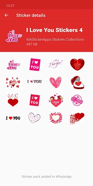 I love You Stickers and romantic WAStickerApps Screenshot 1
