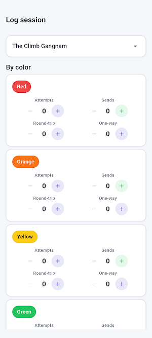 ClimbLog: Climbing Workout Log Screenshot 1
