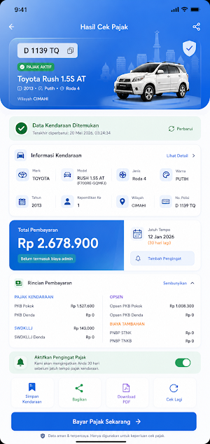 Cek Pajak & Samsat Online Screenshot 3