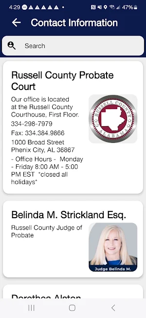 Russell Co. Probate Office AL Screenshot 1