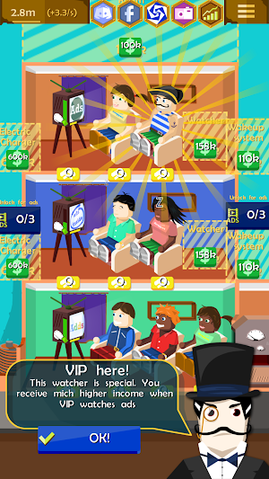 Ads Factory: TV Idle Clicker Screenshot 1