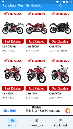 Katalog Sparepart Motor Honda Screenshot 1