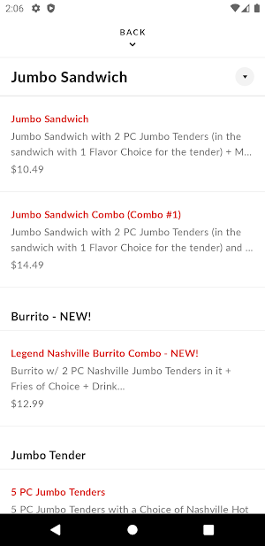 Legends Hot Chicken Screenshot 2