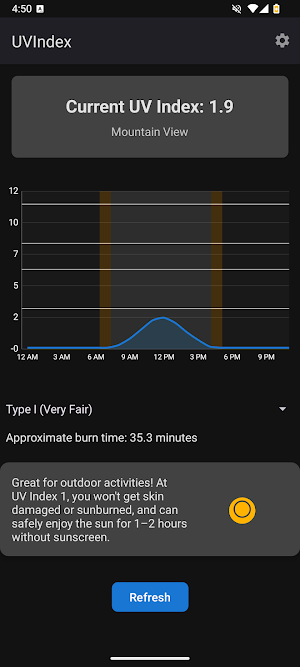 UV Index Widget Screenshot 0