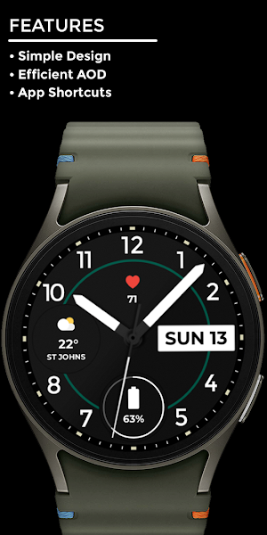 Night ver 75 - watch face Screenshot 1