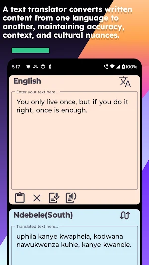 English Ndebele (South) Trans Screenshot 2