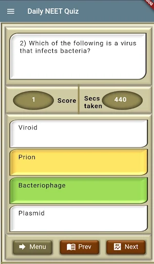 Daily NEET Quiz Screenshot 3