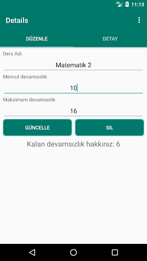 Devamsızlık Takibi Screenshot 2