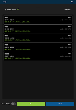 PC BLE Tag Screenshot 3