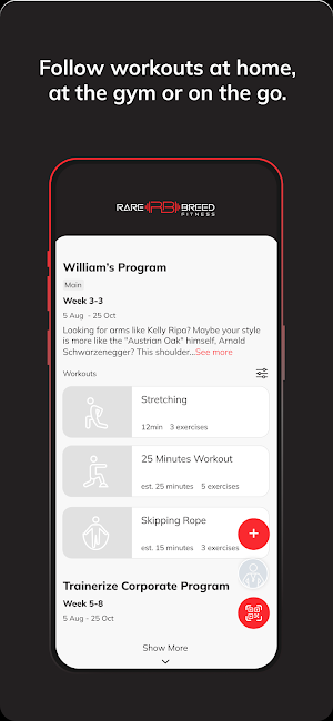 RARE BREED FITNESS Screenshot 2
