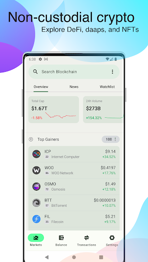 Bitcoin Wallet & Crypto Market Screenshot 0