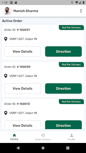 DailyFresh Grocery Rider App Screenshot 1