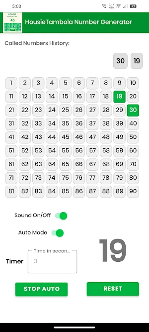 Housie Number Generator Screenshot 3