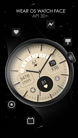 Gold Elegant analog watch face Screenshot 1