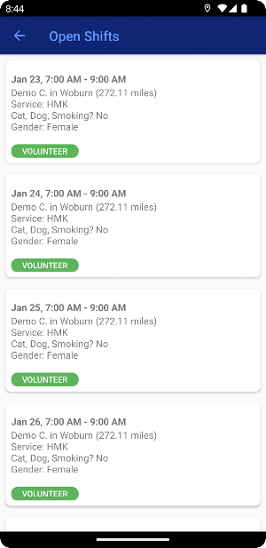 eCaring Staff Screenshot 3