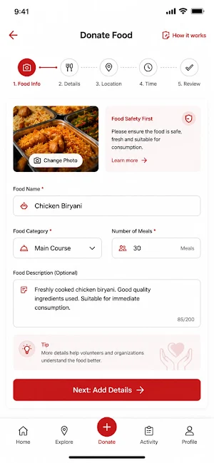 Nasah Food Rescue Screenshot 2