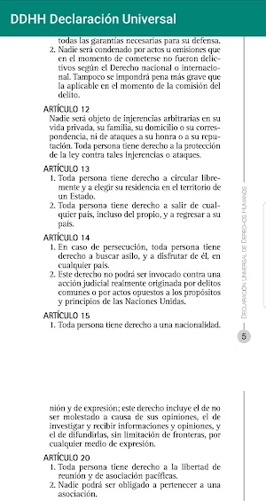 Declaración Universal de Derechos Humanos Screenshot 1