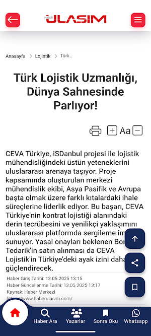 Haber Ulaşım Screenshot 1
