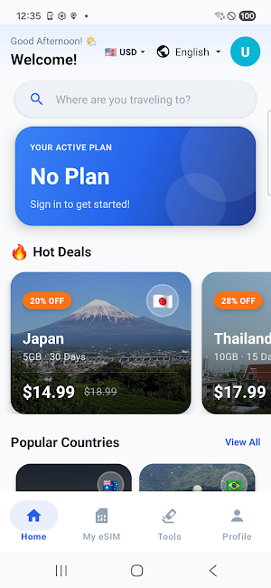HodoxeSIM: Travel eSIM & Data Screenshot 0