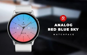 Analog Red Blue Sky watch face Screenshot 0