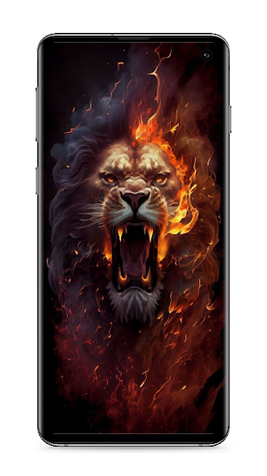 Fire Lion Wallpaper Screenshot 1