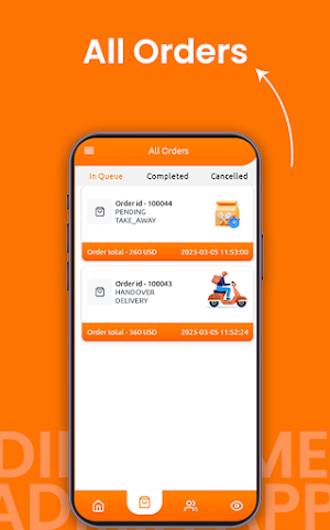 DineHome Restaurant Admin App Screenshot 2