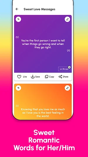 Romantic Love Messages 2025 Screenshot 1