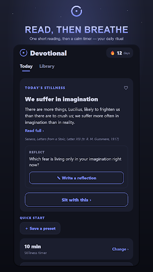 Quiet Time: Daily Devotional Screenshot 0