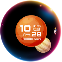 Mars Space Animated Watch Face