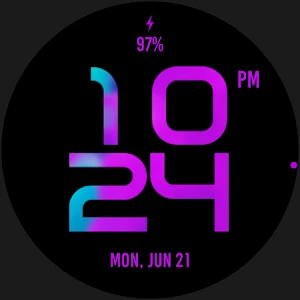 Stylish Purple Watch Face Screenshot 3