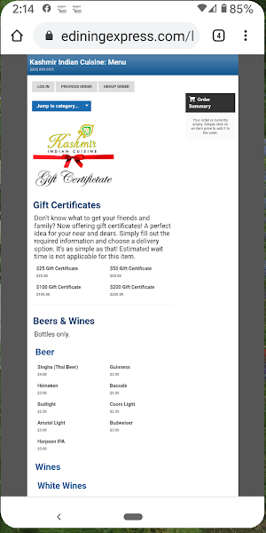 Kashmir Indian Cuisine Screenshot 1