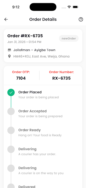 JollofMan - Food Ordering App Screenshot 3