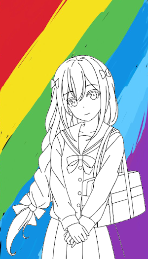 Sakura School coloring book Screenshot 3