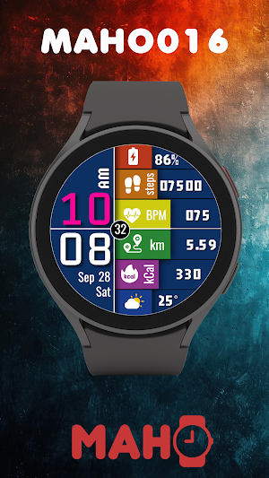 MAHO016 Wear OS Watch Face Screenshot 0