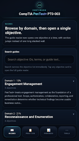 CertCrush: PenTest+ PT0-003 Screenshot 0