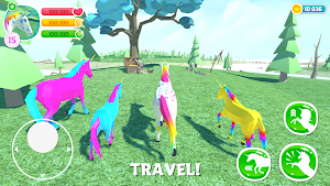 🦄 Unicorn Simulator Family Free 2－Wild Horse Game Screenshot 1