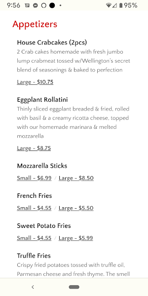 Wellington's Pizzeria Screenshot 1