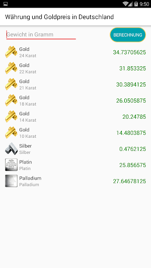 Währung & Goldpreis in Deutschland Screenshot 3