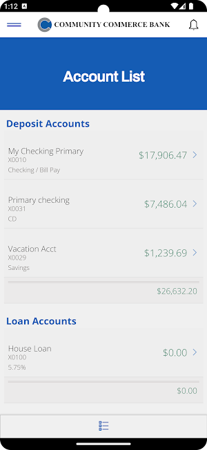 Community Commerce Bank Screenshot 2