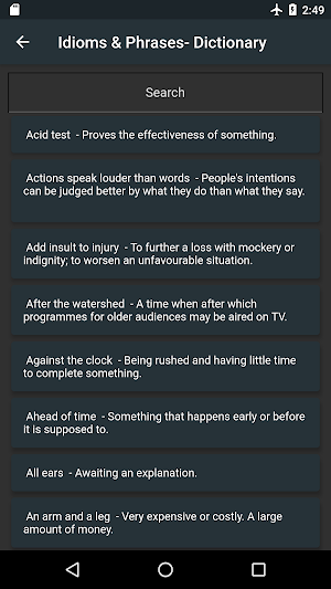 English Idioms Quiz Screenshot 1