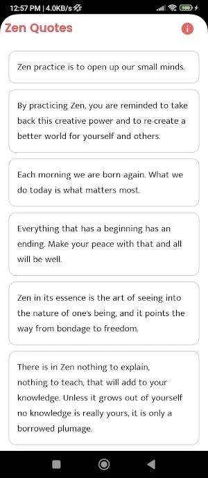Zen Quotes and Sayings Screenshot 0