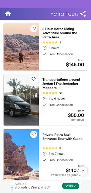 Petra Tours Screenshot 1