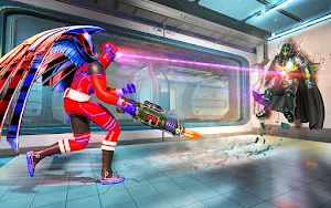 Flying Police Speed Hero Robot City Cop Robot Game Screenshot 3