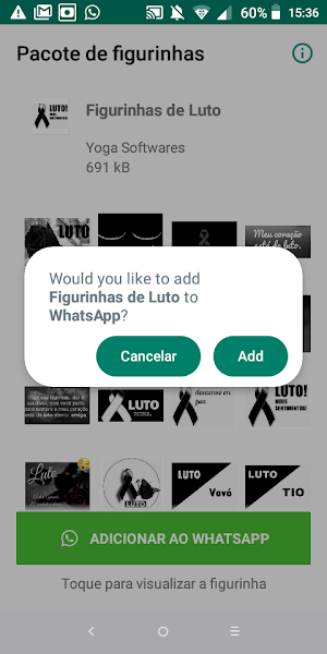 Figurinhas de Luto Screenshot 1