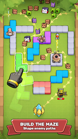 Tetro Defense: Rogue TD Game Screenshot 0